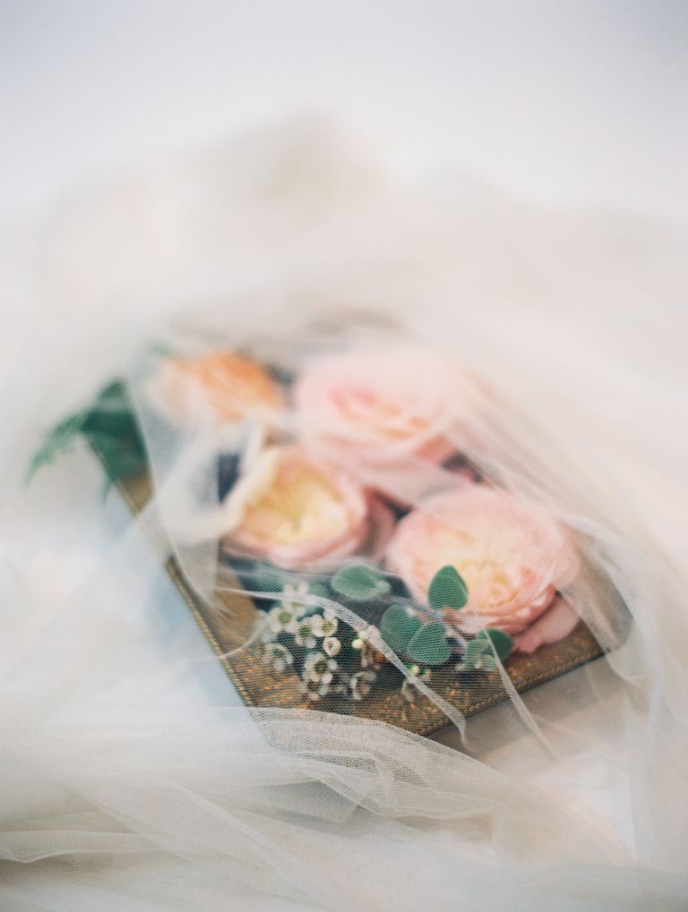 roses in a wedding bouquet